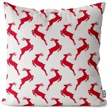 VOID Рождественский узор Гирлянда Наволочка Полиэстер Водонепроницаемая подушка для улицы и дома Размер: 80 x 80 см