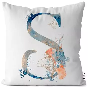 VOID S буквы шрифт имя наволочка чехол на подушку чехол из полиэстера водонепроницаемый для улицы в помещении, размер подушки: 60 x 60 см