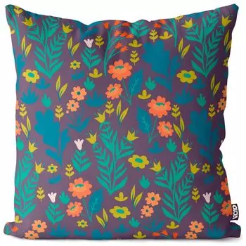 VOID Садовые цветы Луговая подушка Чехол Полиэстер Водонепроницаемая уличная внутренняя подушка Размер: 80 x 80 см