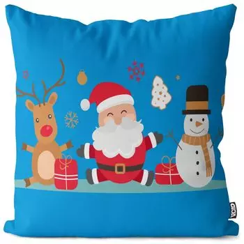 VOID Санта-Клаус Снеговик Олень Чехол Полиэстер Водонепроницаемая подушка для улицы и дома Размер: 80 x 80 см