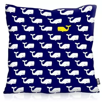 VOID Семья китов в океане Чехлы для подушек Чехлы для подушек Для улицы и дома Кит Кит Морской, Размер подушки: 60 x 60 см, Цвет подушки: Темно-синий