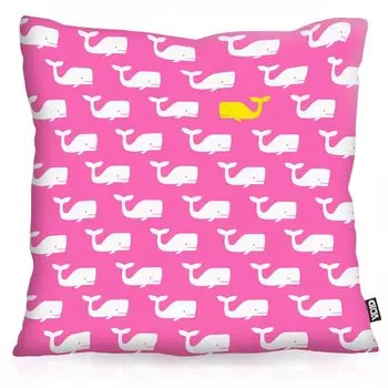 VOID Семья китов в океане Чехол на подушку Чехол для подушки Для улицы и дома Кит Кит Морской, Размер подушки: 80 x 80 см, Цвет подушки: Розовый