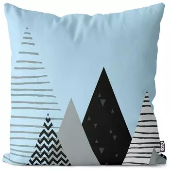 VOID Скандинавские деревья Чехол на подушку Полиэстер Водонепроницаемая подушка для улицы и дома Размер: 60 x 60 см