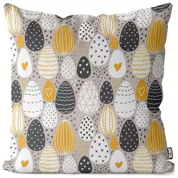 VOID Скандинавские пасхальные яйца Чехол на подушку Полиэстер Водонепроницаемая подушка для улицы и дома Размер: 80 x 80 см