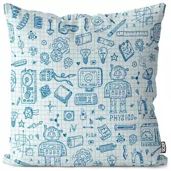 VOID Sketchpad Designs Чехол на подушку для робота Полиэстер Водонепроницаемая подушка для улицы и дома Размер: 80 x 80 см