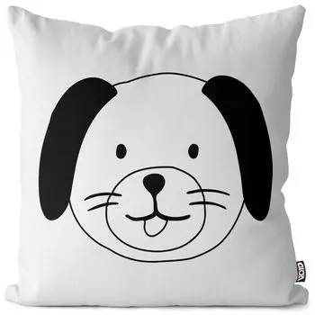VOID Собака Мультфильм Комикс Чехлы для подушек Полиэстер Водонепроницаемая подушка для улицы и дома Размер: 80 x 80 см