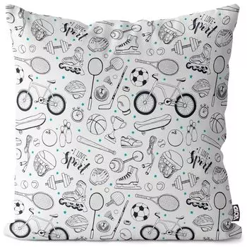 VOID Спортивные аксессуары Чехол для подушки с графическим рисунком Полиэстер Водонепроницаемая подушка для улицы и дома Размер: 60 x 60 см