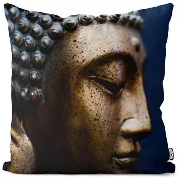 VOID Статуя Будды Чехол на подушку Полиэстер Водонепроницаемая подушка для улицы и дома Размер: 60 x 60 см