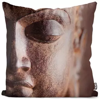 VOID Статуя Будды Таиланд Азия Чехол на подушку Полиэстер Водонепроницаемая уличная внутренняя подушка Размер: 60 x 60 см