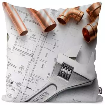 VOID Строительные инструменты Планы Наволочка Полиэстер Водонепроницаемая подушка для улицы и помещения Размер: 80 x 80 см