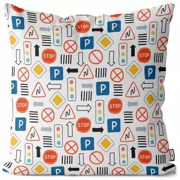 VOID светофоры и знаки наволочка наволочка наволочка полиэстер водонепроницаемый для улицы в помещении, размер подушки: 60 x 60 см