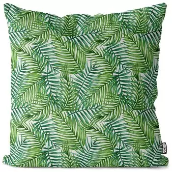 VOID Тропические пальмовые листья Чехол на подушку Полиэстер Водонепроницаемая подушка для улицы и дома Размер: 80 x 80 см