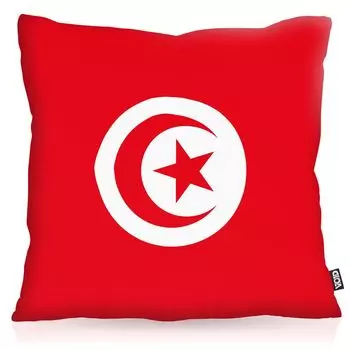 VOID Тунис Тунис Полиэстер Чехлы для подушек Флаг Вентилятор Чехлы для уличных и внутренних красочных подушек Размер: 80 x 80 см