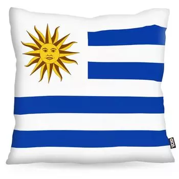 VOID Уругвай Полиэстер Чехлы для подушек Флаг Вентилятор Чехлы для уличных и внутренних красочных подушек Размер: 80 x 80 см