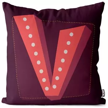 VOID V буквы винтажные инициалы чехол для подушки чехол для подушки из полиэстера водонепроницаемый для улицы и дома, размер подушки: 60 x 60 см
