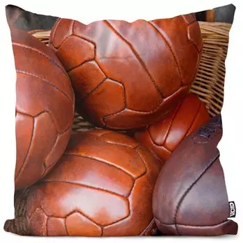 VOID Винтажные мячи Футбол Спортивная подушка Чехол Полиэстер Водонепроницаемая уличная подушка для дома Размер: 60 x 60 см