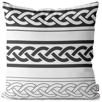 VOID Винтажный чехол для подушки с рисунком викингов, полиэстер, водонепроницаемая подушка для улицы и дома. Размер: 80 x 80 см.