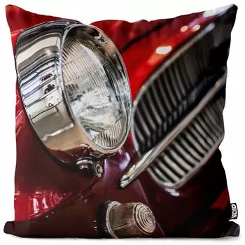 VOID Винтажный классический автомобильный винтажный чехол для подушки из полиэстера Водонепроницаемая подушка для улицы и дома Размер: 80 x 80 см