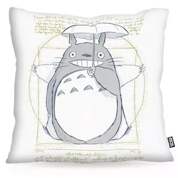 VOID Vitruvian аниме чехол на подушку чехол из полиэстера водонепроницаемый для улицы неко сосед тонари нет, размер подушки: 60 x 60 см, цвет подушки: белый