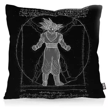 VOID Vitruvian Son Goku чехол на подушку чехол из полиэстера водонепроницаемый для улицы da vinci ball z roshi vegeta, размер подушки: 60 x 60 см, цвет подушки: черный