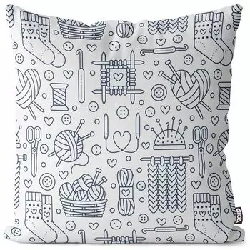 VOID Вязаные носки Вязаный чехол на подушку Полиэстер Водонепроницаемая подушка для улицы и дома Размер: 80 x 80 см