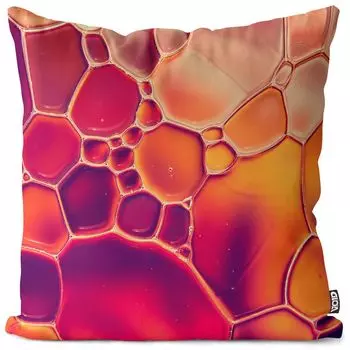 VOID Water Drops Красный чехол для подушки Чехол для подушки Полиэстер Водонепроницаемая подушка для улицы и дома Размер: 80 x 80 см