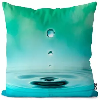 VOID Water Waves Pond Чехол для подушки из полиэстера Водонепроницаемая подушка для улицы и дома Размер: 80 x 80 см