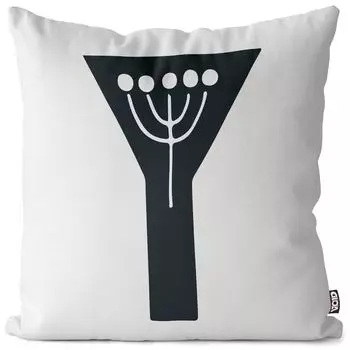 VOID Y буквы натуральный чехол для подушки чехол для подушки из полиэстера водонепроницаемый для улицы в помещении, размер подушки: 80 x 80 см