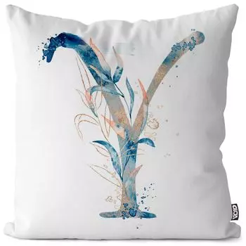 VOID Y буквы шрифт имя наволочка наволочка полиэстер водонепроницаемый открытый в помещении, размер подушки: 80 x 80 см