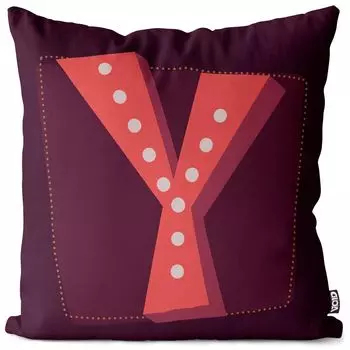 VOID Y буквы винтажные инициалы чехол на подушку чехол на подушку из полиэстера водонепроницаемый для улицы и дома, размер подушки: 60 x 60 см