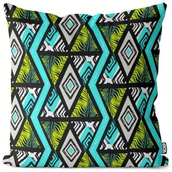VOID Zebra Треугольный чехол для подушки Полиэстер Водонепроницаемая подушка для улицы и дома Размер: 60 x 60 см