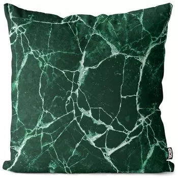 VOID Зеленый мраморный чехол для подушки Чехол для подушки Полиэстер Водонепроницаемая подушка для улицы и дома Размер: 60 x 60 см