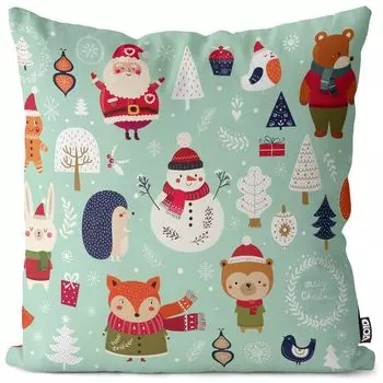 VOID Зимний чехол для подушки со снеговиком Полиэстер Водонепроницаемая подушка для улицы и дома Размер: 80 x 80 см
