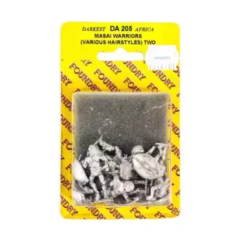 Воины Масаи (Различные прически) Двое, Darkest Africa Miniatures