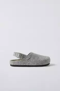 Войлочные домашние тапочки ZARA, серый