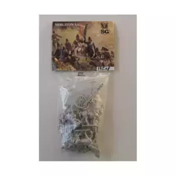 Война за независимость Италии — артиллерийский поезд с лошадьми и пушками, Historical Miniatures (15mm) (Mirliton SG)
