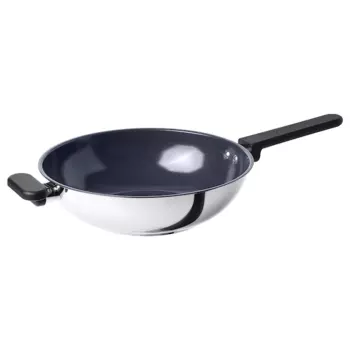 Вок-сковорода Ikea Middagsmat Non-stick Coating, 28 см, нержавеющая сталь