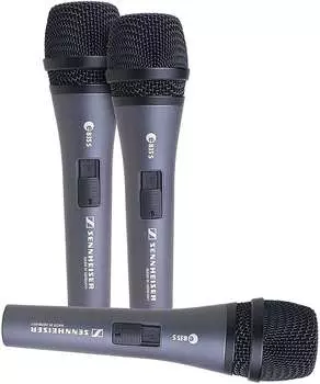 Вокальный микрофон Sennheiser e835-S Handheld Dynamic Cardioid Microphone with Switch (3-Pack)