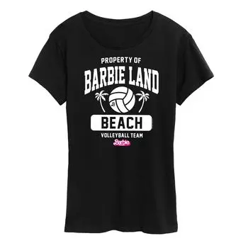Волейбольная футболка с короткими рукавами и рисунком Missy Plus Barbie The Movie Land Licensed Character, черный