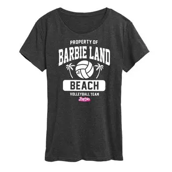 Волейбольная футболка с короткими рукавами и рисунком Missy Plus Barbie The Movie Land Licensed Character, темно-серый