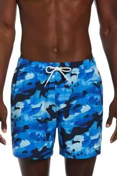 Волейбольные шорты для плавания длина 5 дюймов Nike, синий