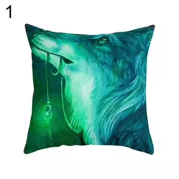Волк с принтом из мягкой кожи персика, наволочка, чехол, подушка для домашнего дивана, украшение автомобиля-1 # Stuttg