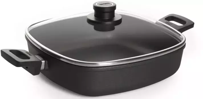 ВОЛЛ, СДЕЛАНО В ГЕРМАНИИ Сковорода "Nowo Titanium", литой алюминий, (1 шт.), индукционная, производство Германия WOLL MADE IN GERMANY 28 см + высота 7 см, черный