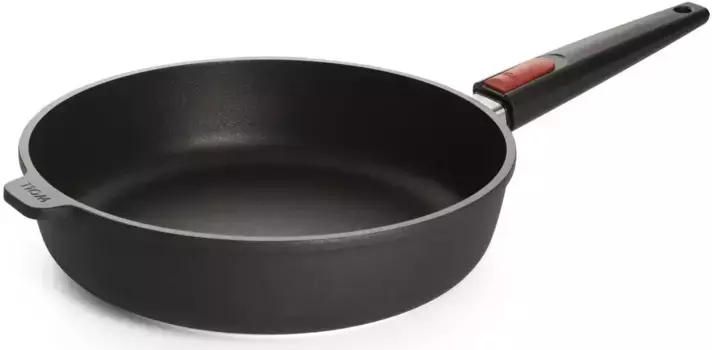 ВОЛЛ, СДЕЛАНО В ГЕРМАНИИ Сковорода "Nowo Titanium", литой алюминий, (1 шт.), индукционная, производство Германия WOLL MADE IN GERMANY 24 см + высота 7 см, черный