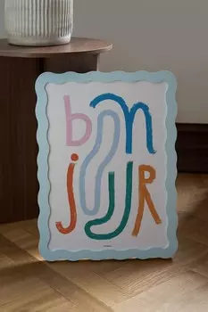 Волнистая деревянная рамка для фотографий Postery, 50x70 см, синий