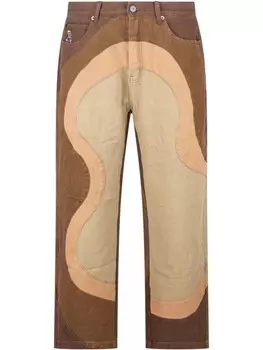 Волнистые джинсы KidSuper, коричневый