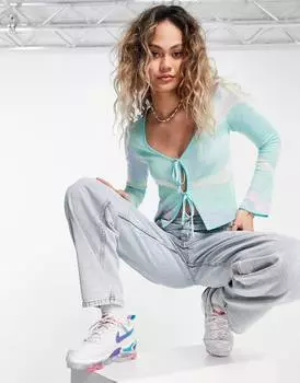 Волнистый кардиган с завязками ASOS DESIGN