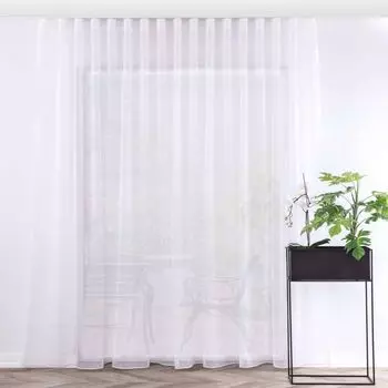 Волнистый занавес Dekoria, белый