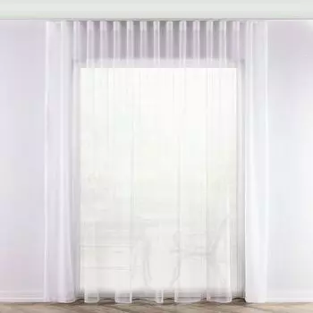 Волнистый занавес Dekoria, белый