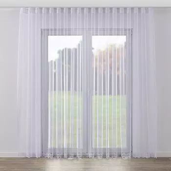 Волнистый занавес Dekoria, белый